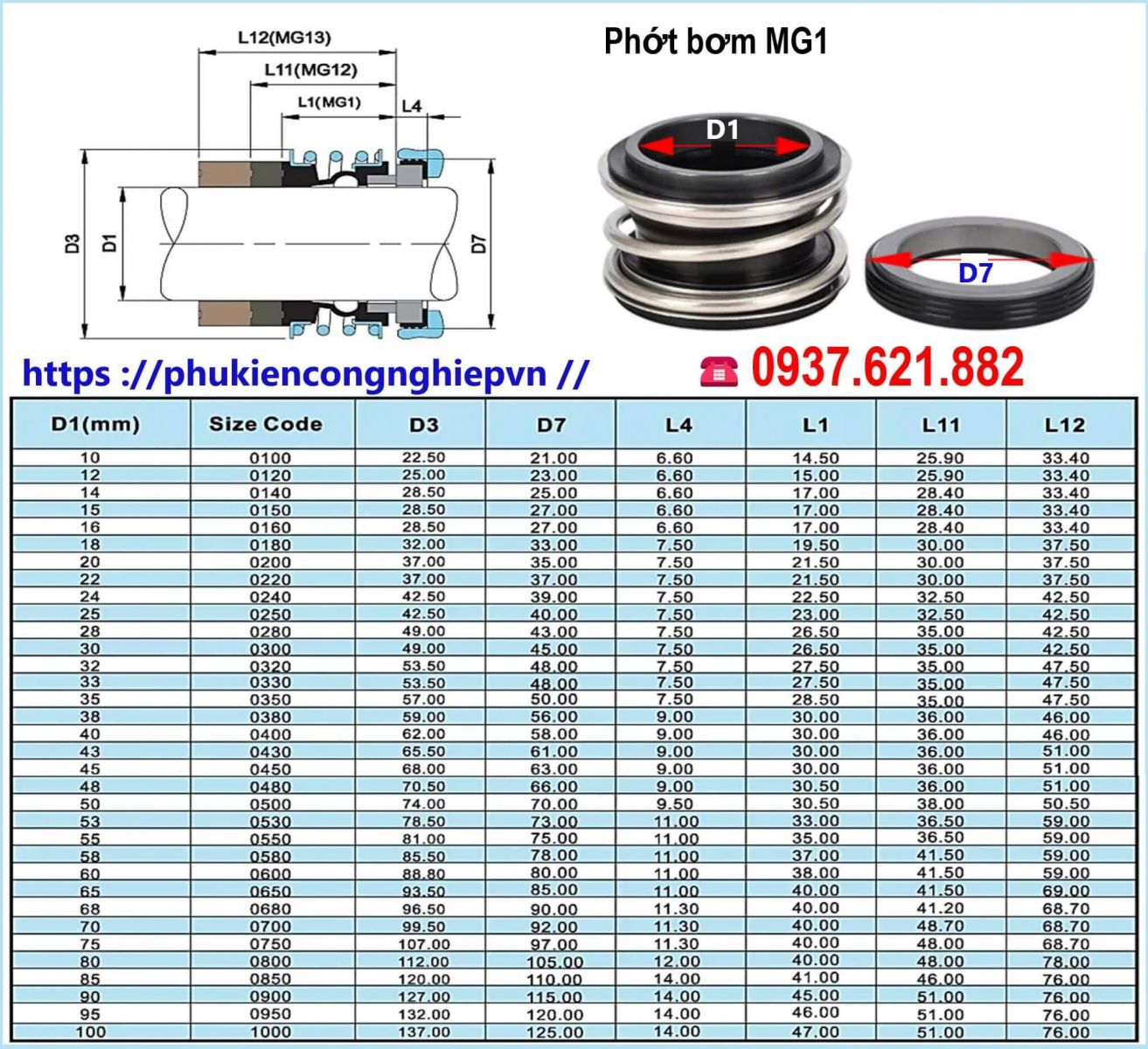 Phớt bơm MG1-104(1)